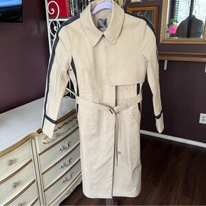 Reed Krakoff Khaki Trench Coat Black Lining Size 8